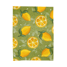 Green Lemons Plush Blanket