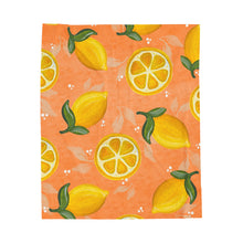 Orange Lemons Plush Blanket