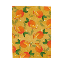 Yellow Oranges Citrus Plush Blanket