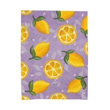 Purple Lemons Plush Blanket