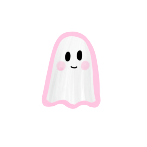 Pink Ghost Sticker