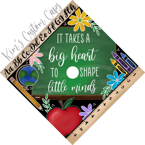 Premade Printed Teacher Education Graduation Cap Topper