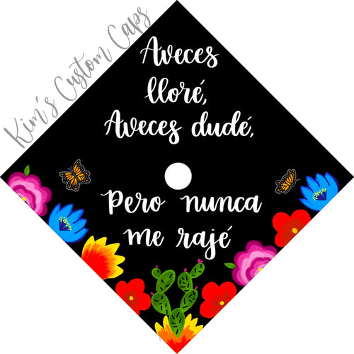 Premade Printed Floral Graduation Cap Topper