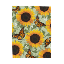 Sunflower Monarch Plush Blanket