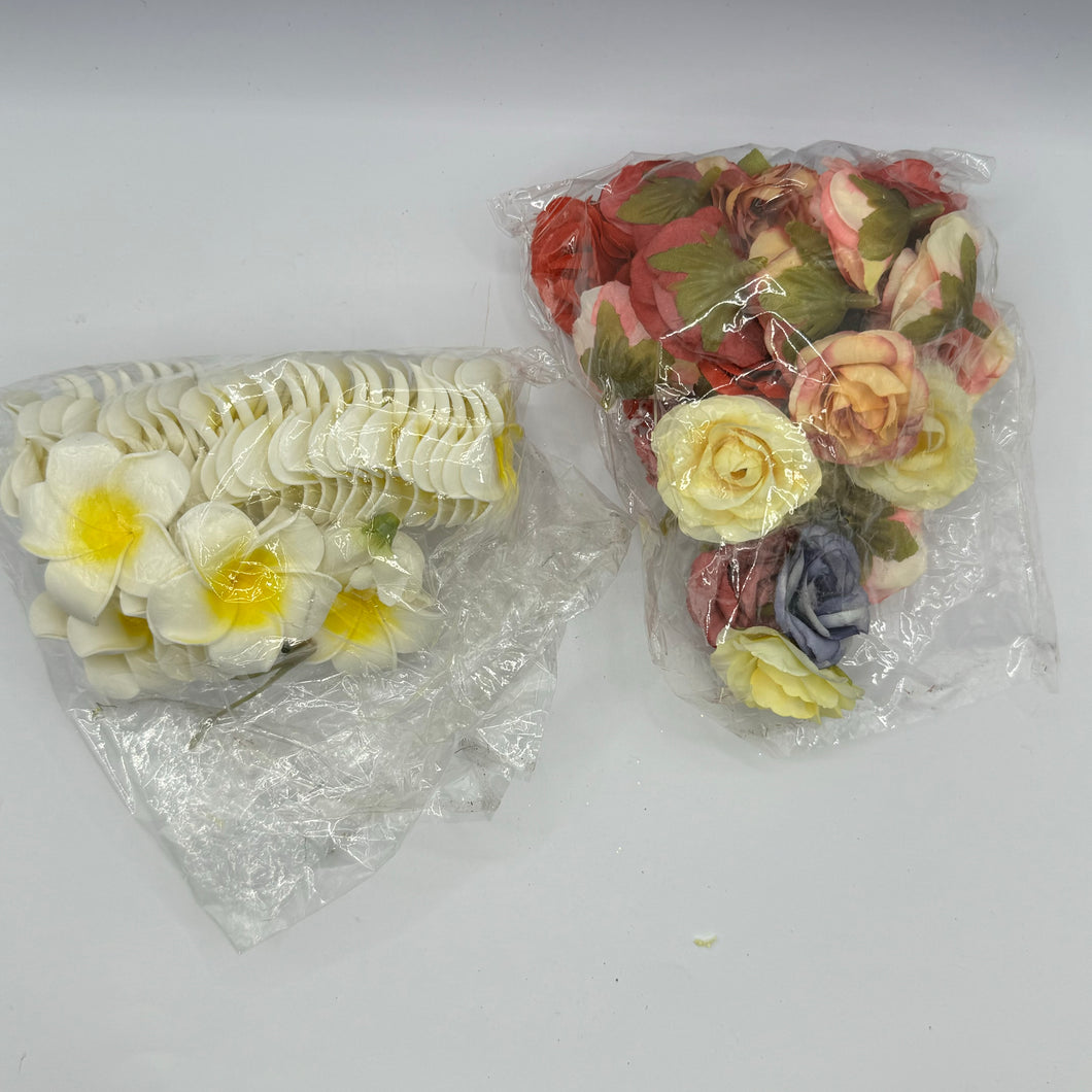 Faux Plumeria and Flower Assortment