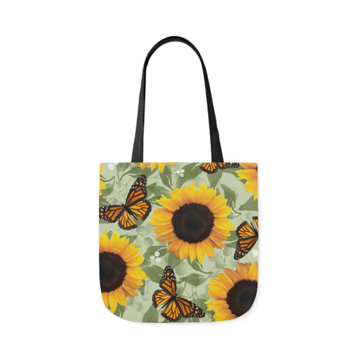 READY TO SHIP Sunflower with Monarch Tote Bag