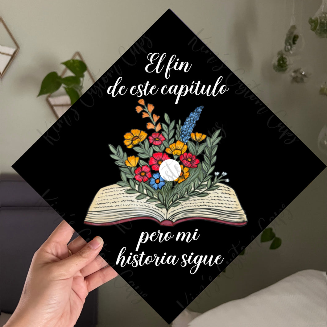 Premade Printed Book Graduation Cap Topper