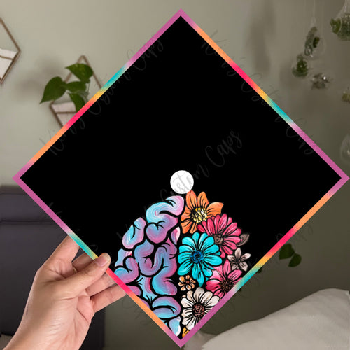 Custom Quote Psychology Brain Printed Graduation Cap Topper