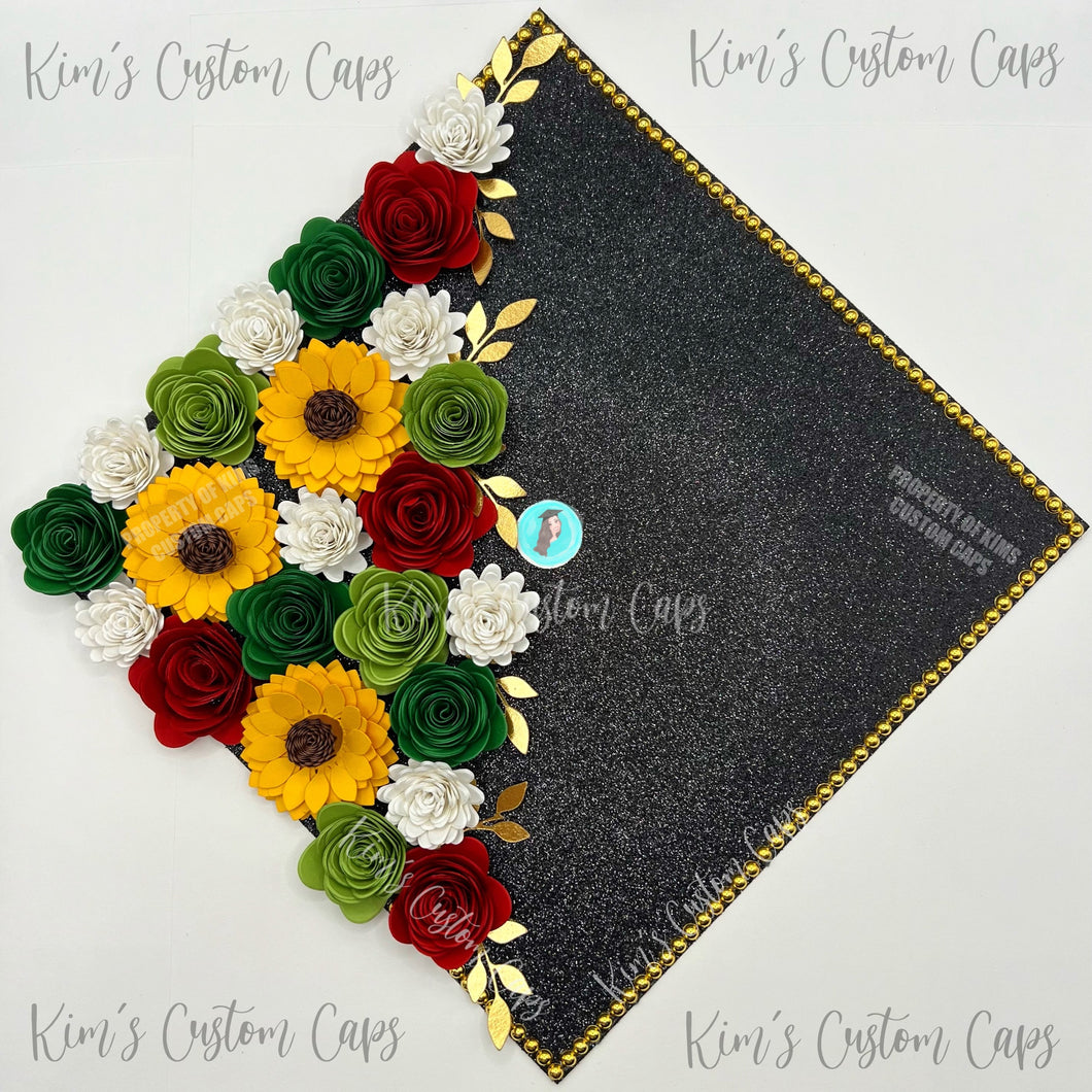 Custom Quote Glitter Graduation Cap Topper