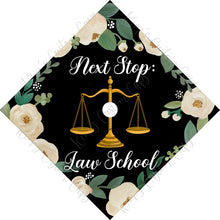 Premade Printed Law Lawyer Floral Graduation Cap Topper