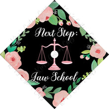 Premade Printed Law Lawyer Floral Graduation Cap Topper