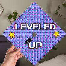 Premade Printed Video Game Level Up Graduation Cap Topper