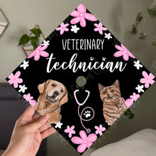 Premade Printed Veterinary Vet Tech Graduation Cap Topper