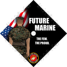Premade Marine Military Printed Graduation Cap Topper