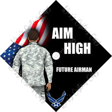 Premade Air Force Airman Military Printed Graduation Cap Topper