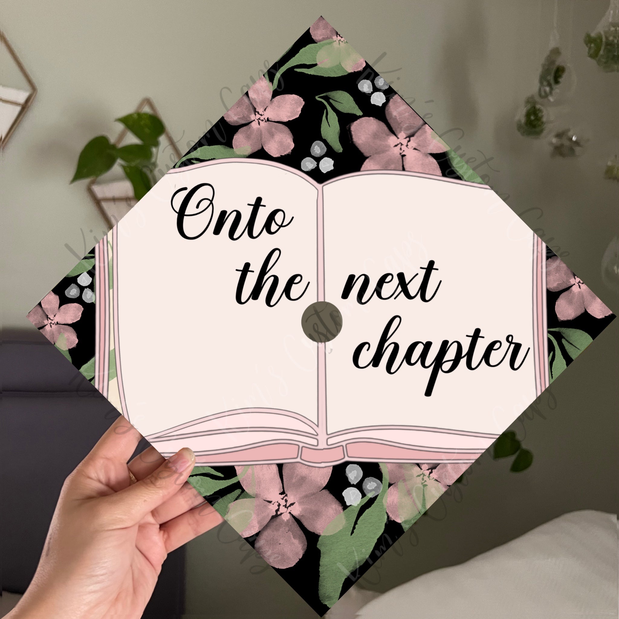 Premade Printed Book Reading Teacher Graduation Cap Topper