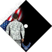 Custom Quote Male Air Force Military Printed Graduation Cap Topper