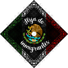 Premade Printed Floral Mexican Flag Hijo/Hija Inspired Graduation Cap Topper