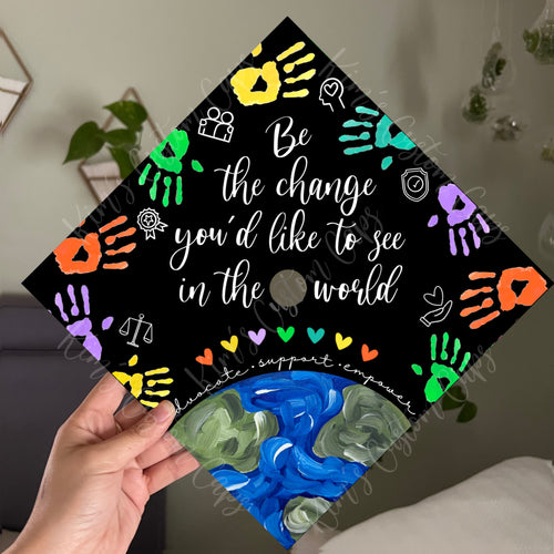 Premade Printed MSW Social Work Social Worker Graduation Cap Topper