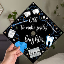 Premade Printed Dental Dentist Dentistry Graduation Cap Topper