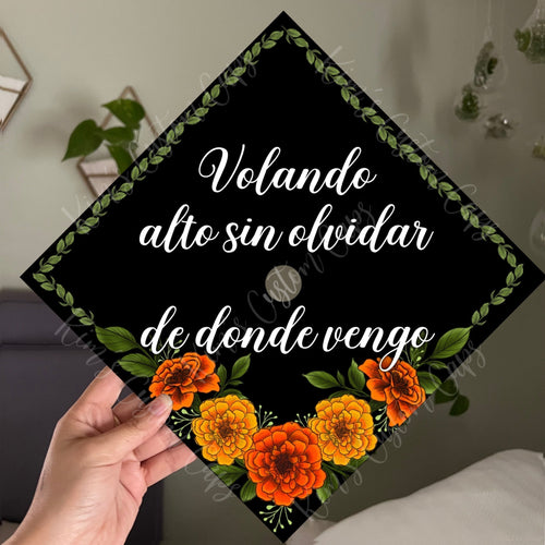 Premade Spanish Printed Graduation Cap Topper