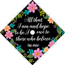 Premade Printed Floral Graduation Cap Topper