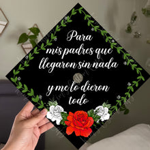 Premade Printed Floral Graduation Cap Topper