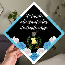 Premade Printed Floral Mexican Flag Inspired Graduation Cap Topper