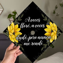 Premade Printed Floral Spanish Graduation Cap Topper