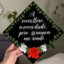 Premade Printed Floral Spanish Graduation Cap Topper