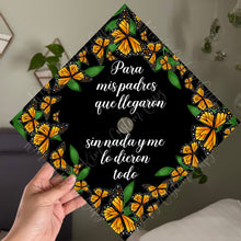 Premade Printed Floral Spanish Graduation Cap Topper