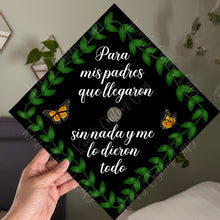 Premade Printed Floral Spanish Graduation Cap Topper