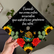 Premade Printed Floral El Salvador Flag Inspired Graduation Cap Topper