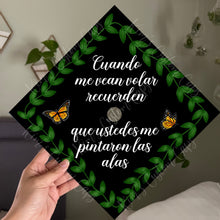 Premade Printed Floral Spanish Graduation Cap Topper