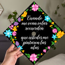 Premade Printed Floral Spanish Graduation Cap Topper