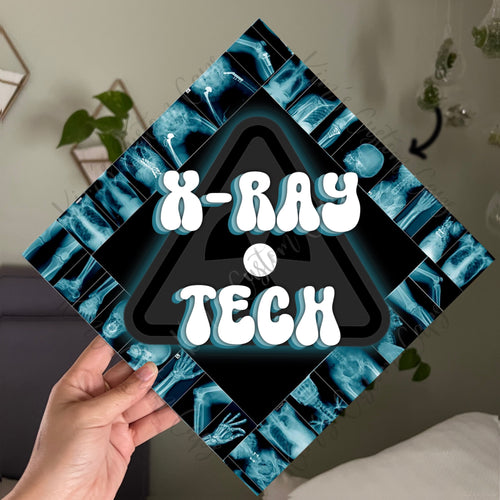 Premade Printed X-Ray Radiology Tech Xray Radiologist Graduation Cap Topper