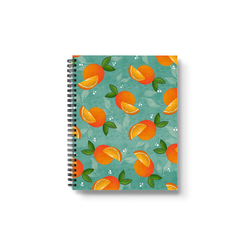 Blue Oranges 7' x 9” Lined Softcover Notebook