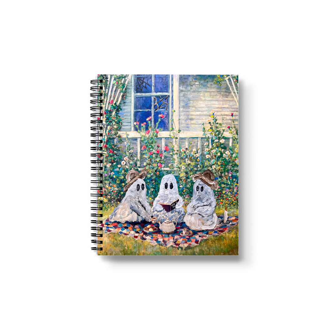 Ghost Picnic 7' x 9” Lined Softcover Notebook