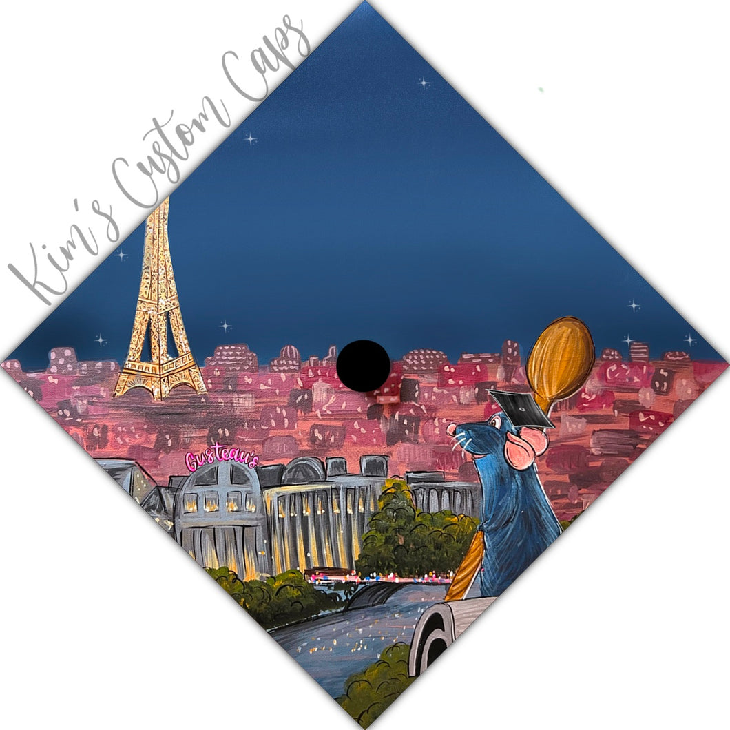 Custom Quote Mouse Chef Printed Graduation Cap Topper