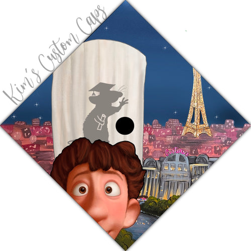 Custom Quote Mouse Chef Printed Graduation Cap Topper