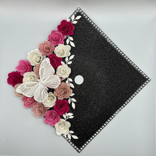 Custom Quote Glitter Grad Cap Topper