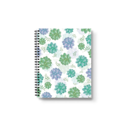 Succulent 7' x 9” Lined Softcover Notebook