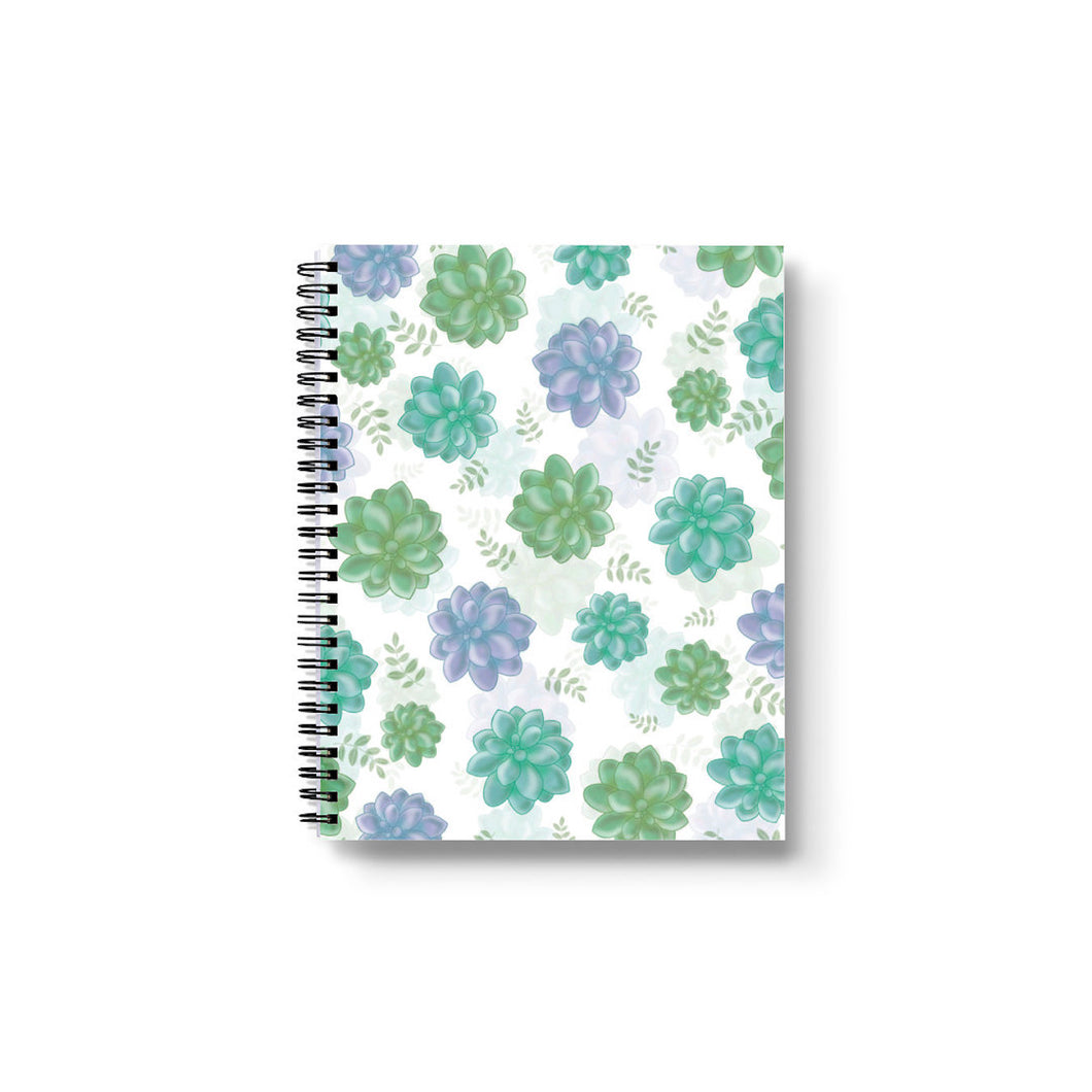 succulent notebook Succulent 7' x 9” Lined Softcover Notebook