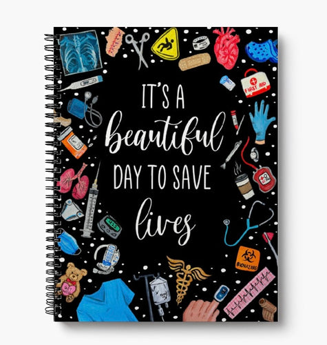 Nursing 8.5” x 11” Lined Softcover Notebook