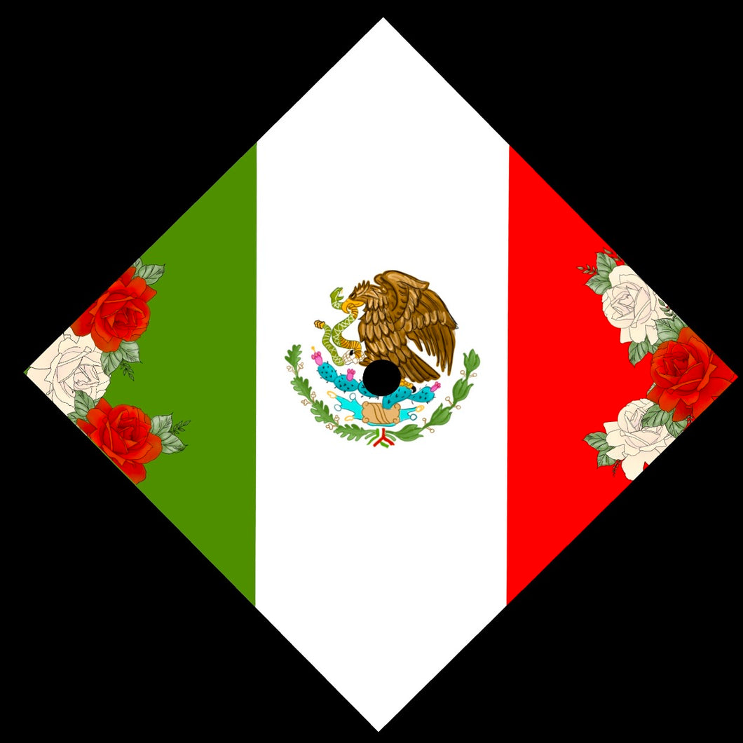 Custom Quote Mexican Flag Printed Graduation Cap Topper