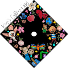 Custom Quote Floral Storybook Character Teacher Education Printed Graduation Cap Topper