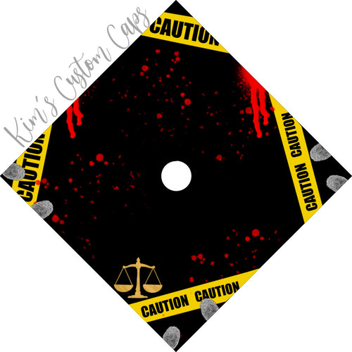 Custom Quote Criminal Justice Crime Scene Printed Graduation Cap Topper