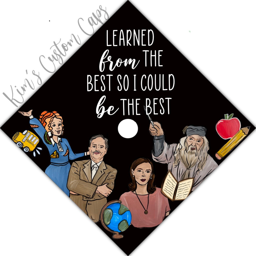 Premade Printed Teacher Education Graduation Cap Topper