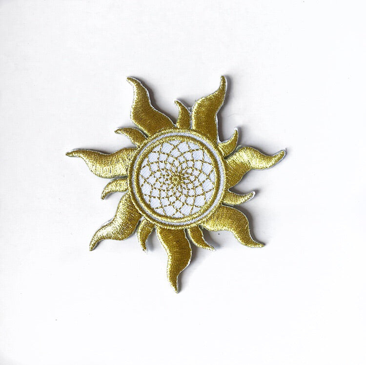 Golden Sun Embroidered Patch