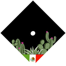 Custom Quote Cacti Printed Graduation Cap Topper with Interchangeable Flag